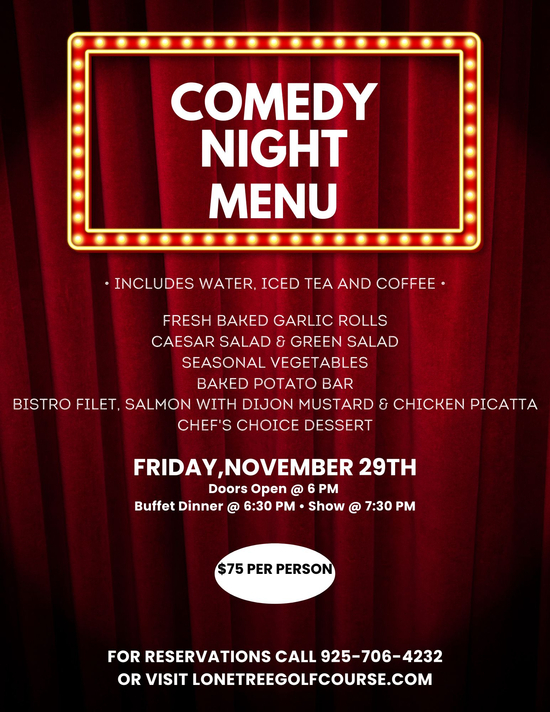 2024 Comedy Night Menu