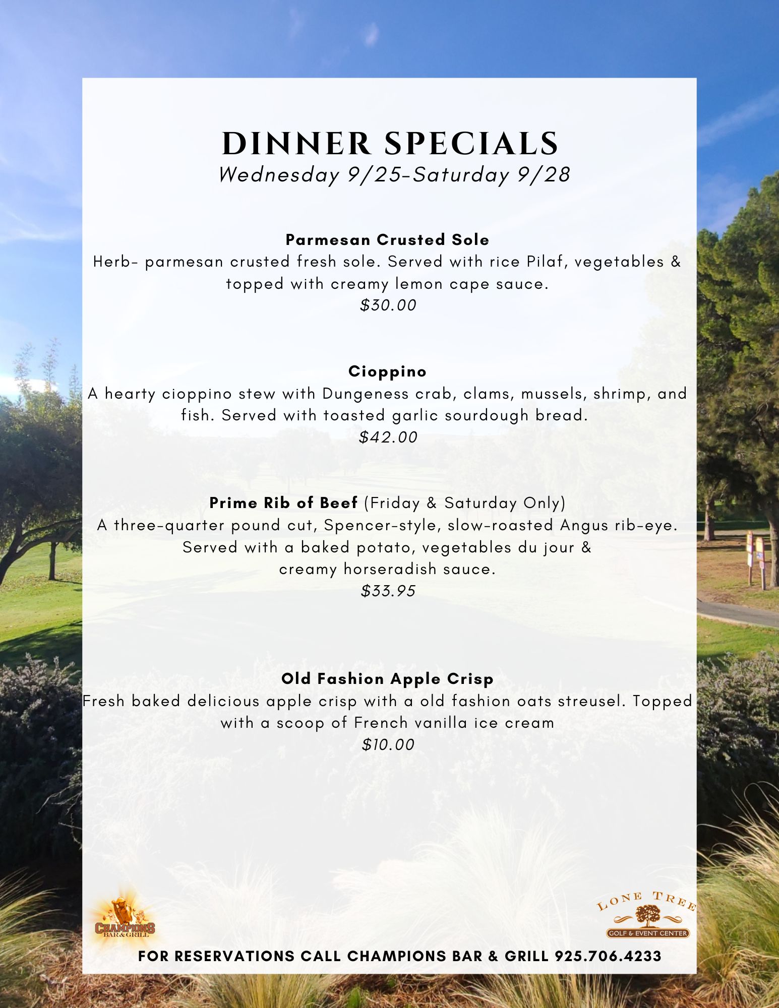 Dinner Specials 925 928