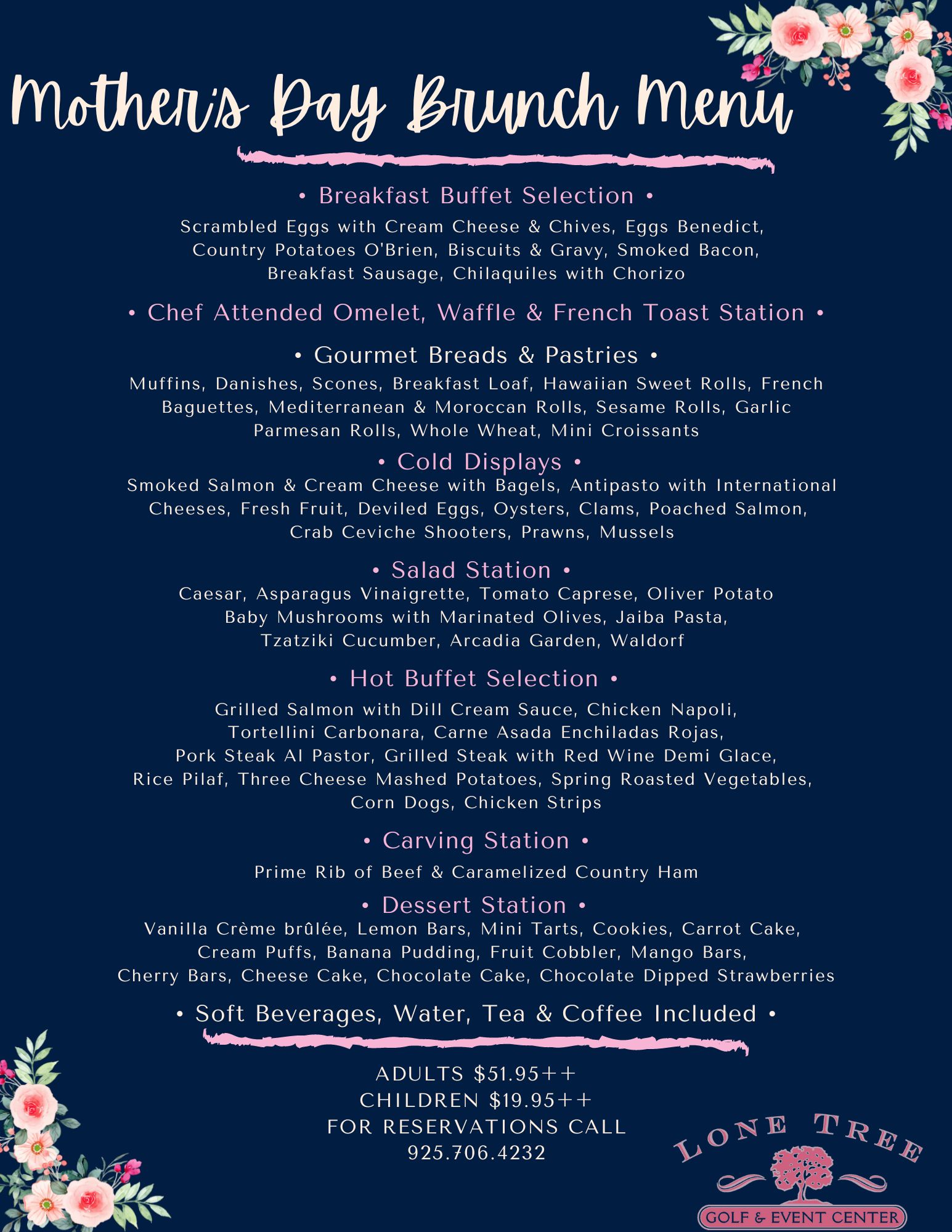 2023 Mothers Day Brunch Menu 